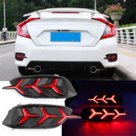 Honda Civic Fc Rear Bumper Reflector Rambo Led Light Auto Accessories