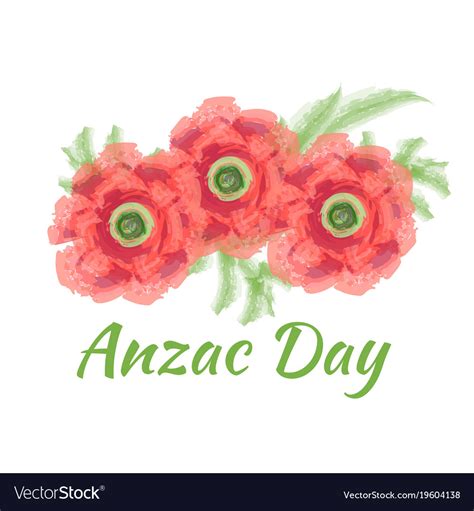 Anzac day of a bright poppy Royalty Free Vector Image