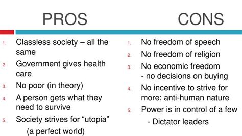 pros and cons of communism