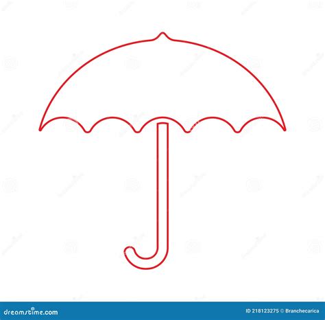 umbrella outline stock vector illustration  simple