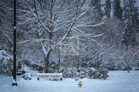 Snowy Downtown 47 Stock Image Ashland Oregon Sean Bagshaw Outdoor