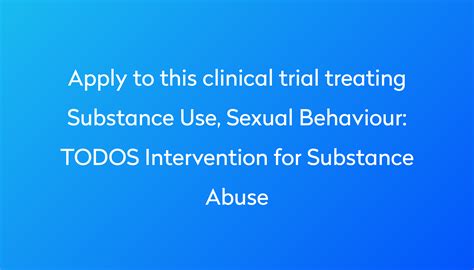 Todos Intervention For Substance Abuse Clinical Trial 2024 Power