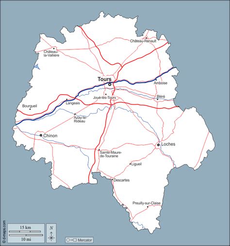 Indre et Loire carte géographique gratuite carte géographique muette