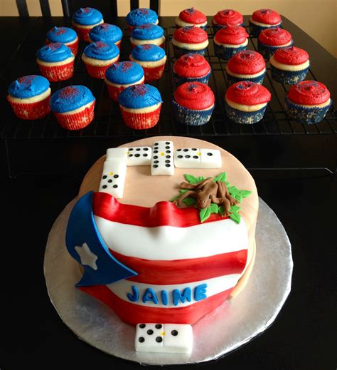 Happy Birthday Puerto Rican Flag Cake / Cupcake Puerto Rico Flag ...