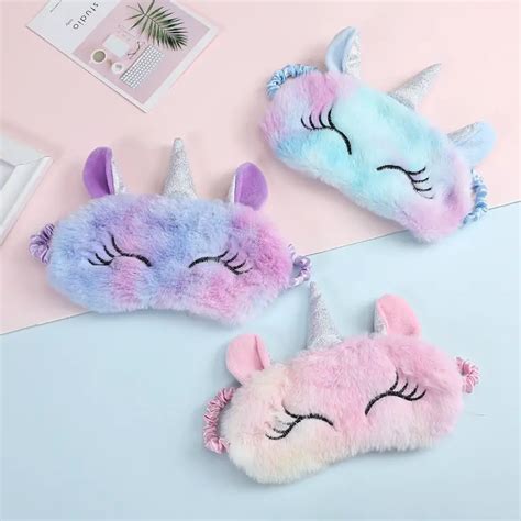 Unicorn New Cute Plush Eye Mask Unicorn Girl Cartoon Temu