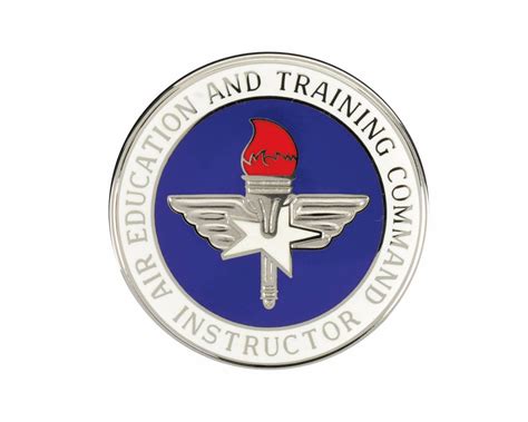 Enamel Air Education Training Cmd Instructor Badge