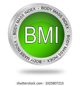 Bmi Body Mass Index Button D Stock Illustration