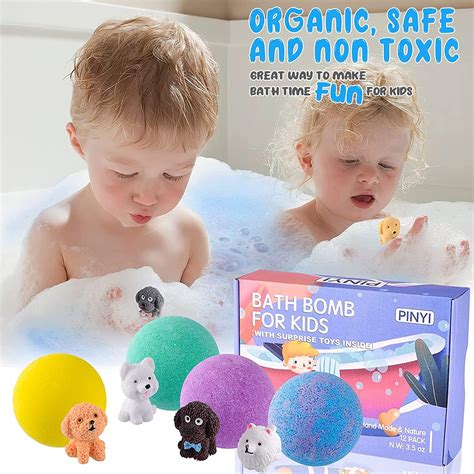 bath bombs  kids  pack handmade fizzy balls  surprise puppy