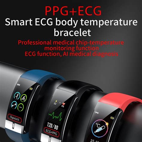 Y Body Temperature Monitor Ecg Ppg Smart Bracelet Grandado