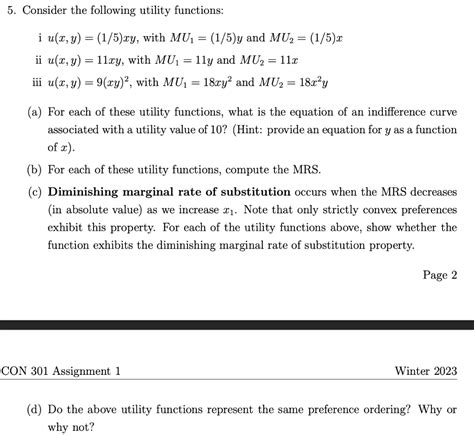 Solved I U X Y 1 5 Xy With Mu1 1 5 Y And Mu2 1 5 X Ii