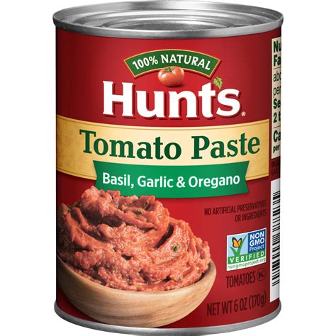 Hunt S Tomato Paste With Basil Garlic And Oregano Shop Tomatoes At H E B