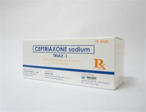 TRIAX-1 VIAL 1G | Basic Pharmaceutical Corporation