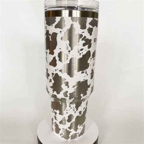 Cow Print Engraved Stanley Adventure Quencher 40oz Tumbler Etsy