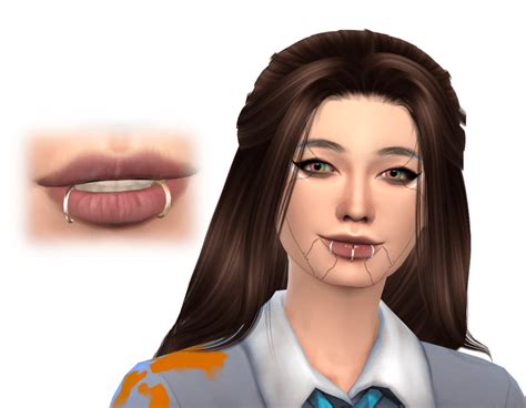 Sims 4 Lip Piercing CC