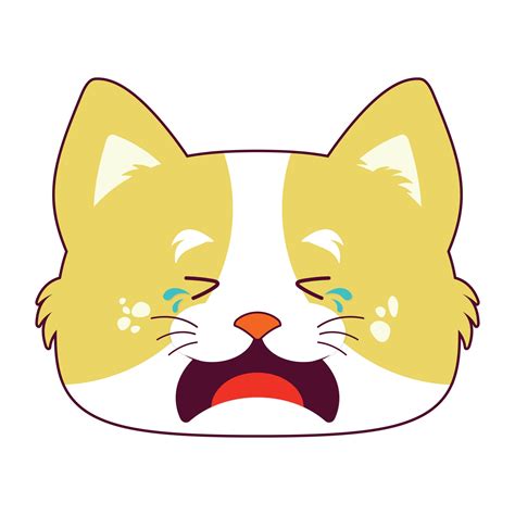 Chat Qui Pleure Visage Dessin Anim Mignon Png