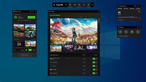 Xbox Game Bar's new widgets link to apps like XSplit