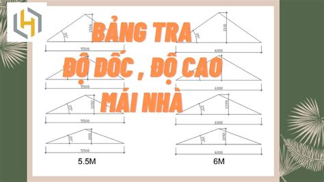 BẢng Tra TỰ TÍnh ĐỘ Cao VÀ ĐỘ DỐc MÁi NhÀ Youtube