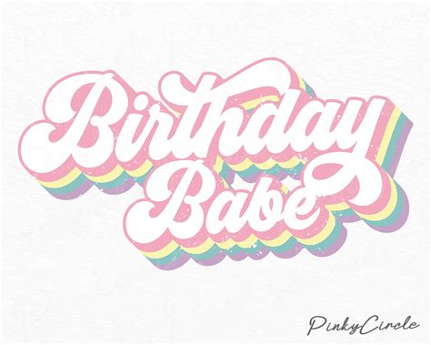 Birthday Babe Retro Png Birthday Pastel Mama Sublimation Etsy