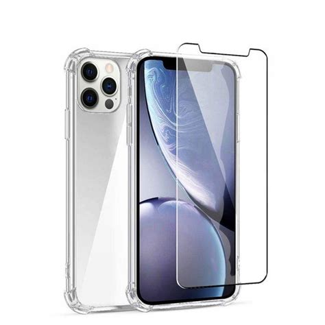 Capa iPhone 13 Pro Max e película de proteção TPU Transparente