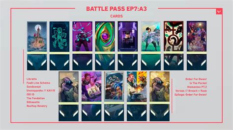 Valorant Episode 7 Act 3 Battlepass Skins Cards Gun Buddies And