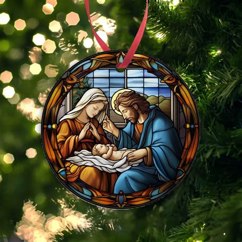 Nativity Scene Christmas Ornament Christian Ornament Christmas Gift