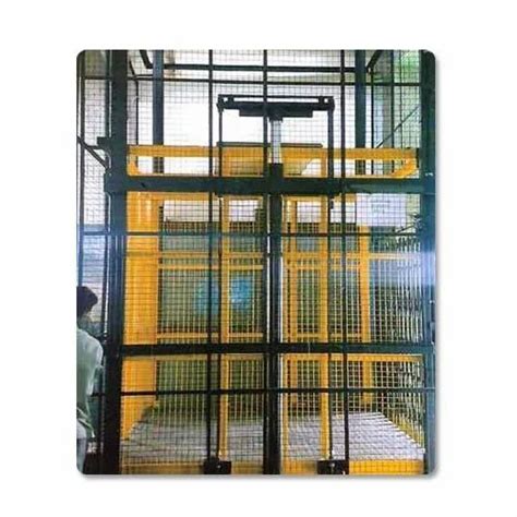 Vertical Mild Steel Industrial Hydraulic Lift Maximum Speed 12 Mtrs