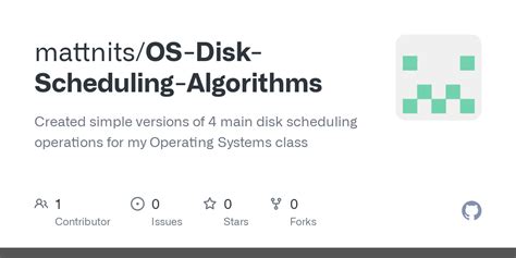 Github Mattnits Os Disk Scheduling Algorithms Created Simple