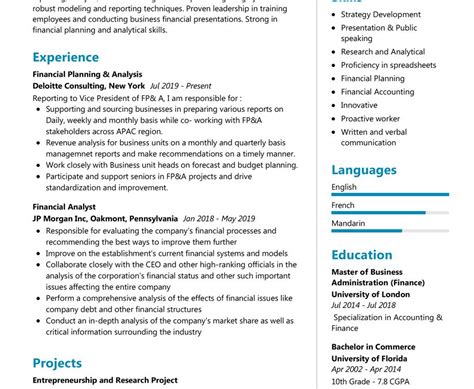 Financial Analyst Resume Example In 2025 Resumekraft