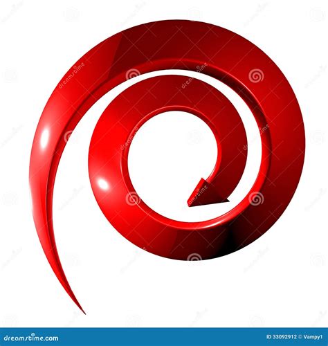 Flecha espiral roja 3D stock de ilustración Ilustración de bandera