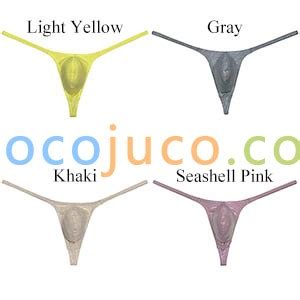 Men S Gloss Wet Look String Thong Tangas Pouch Enhancing Bikini Underwear