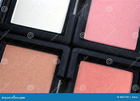 Four Blush Compacts Stock Image Image Of Makeup Compact 4837759