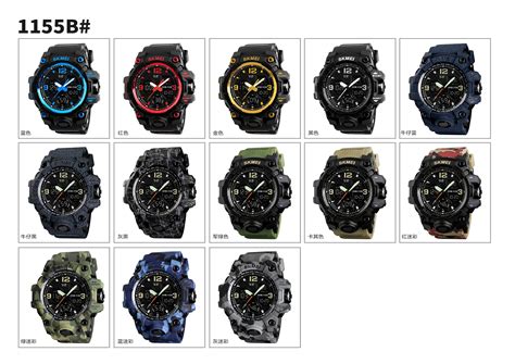 Skmei 1155b Men Sports Waterproof Watch Large Dial Quartz Digital Clock ...