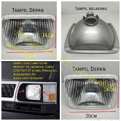 Jual Lampu Head Lamp Mobil Persegi Kotak In Universal Kijang K L