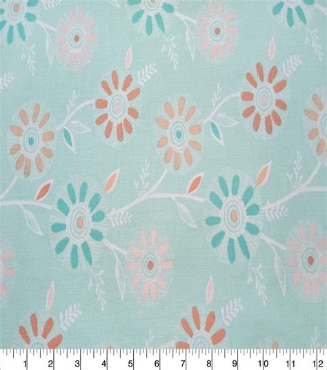 Quilter S Showcase Cotton Fabric Aqua Floral Vine JOANN Floral Vine