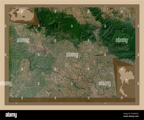 Prachin Buri Province Of Thailand Low Resolution Satellite Map