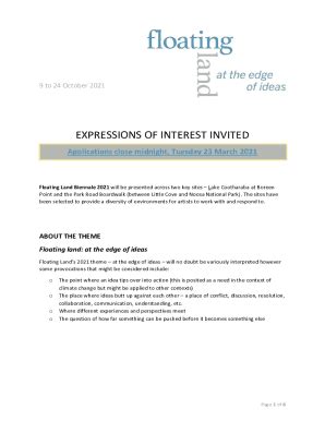 Fillable Online Expressions Of Interest Invited Fax Email Print Pdffiller