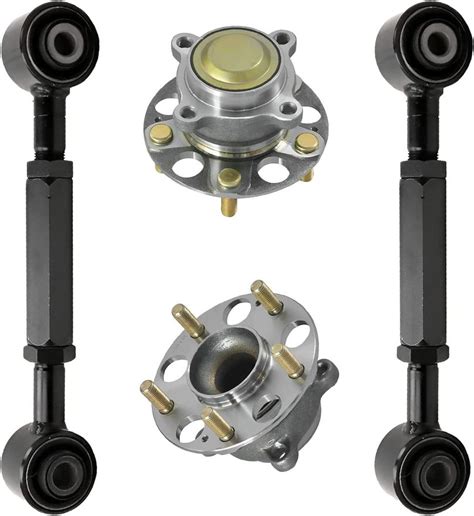 4pc Rear Upper Forward Control Arms Wheel Hub And Bearings Suspension Kit