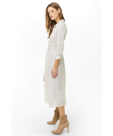 Forever 21（フォーエバー トゥエンティーワン）の「forever 21 Striped Shirt Dress（ワンピース）」 Wear