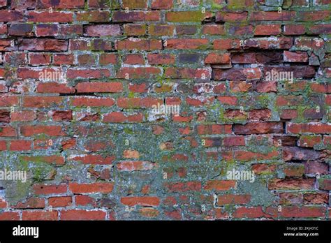 Abstract Background Wall Of Old Crumbling Red Brick Stock Photo Alamy