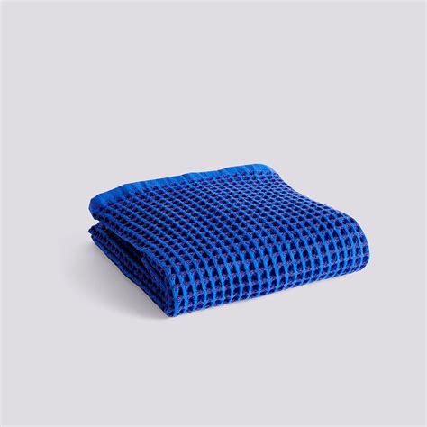 Waffle Bath Towel Vibrant Blue Hay Shop