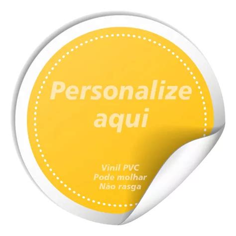 200 Adesivos Personalizados 4x4cm Não Rasga E Pode Molhar