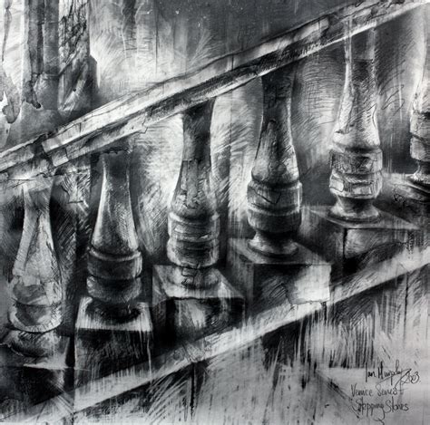 Ian Murphy Venice Drawing Detail Graphite And Turpentine Charcoal Art