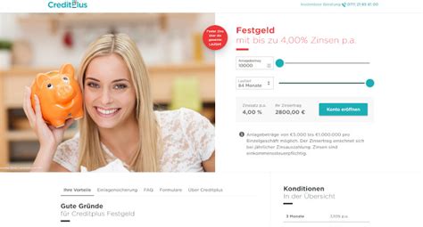 Creditplus Festgeld Erfahrungen Test Check Bewertung