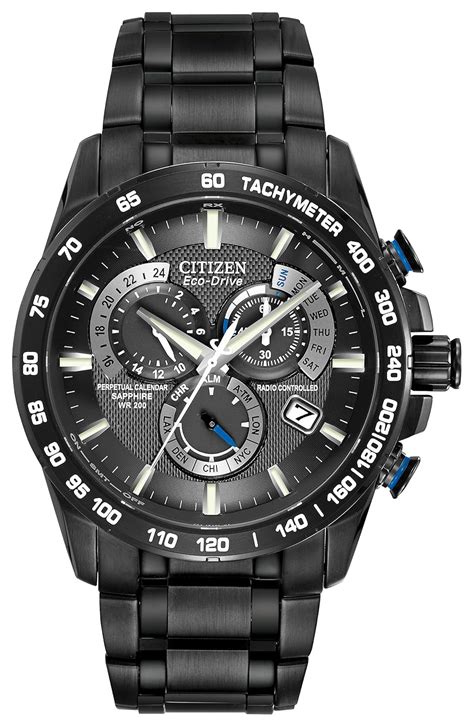 Citizen Mens Eco Drive Chronograph Watch With A Dial And Stainless