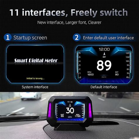 Compteur de vitesse numérique GPS Inclinomètre de voiture universel