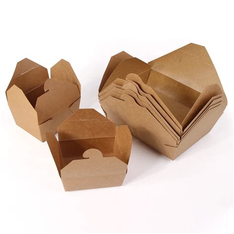 Wholesale Custom Kraft Paper Takeaway Food Box Disposable Takeaway