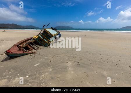 Boats Wreck On A Beach Of Con Dao In Vietnam Stock Photo Alamy