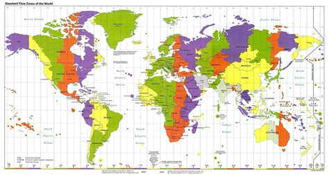 Fuseaux Horaires Voyage Carte Plan