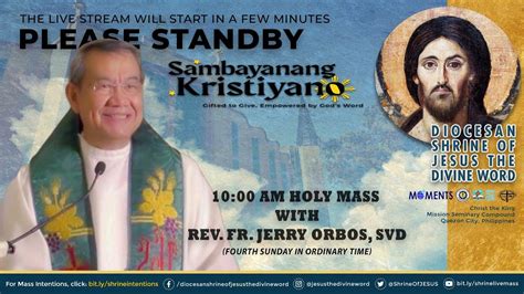 Fr Jerry Orbos Svd Holy Mass At The Diocesan Shrine For Sunday