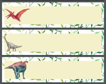 Dinosaur Name Tags (8" x 2") by TheDinoTeacher365 | TpT